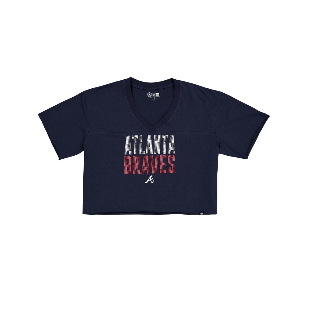 New Era Atlanta Braves Active Women's V-Neck T-Shirt - Size S
